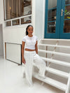 Bonnie satin pants - White
