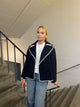 Adele stitching jacket - Navy