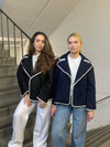 Adele stitching jacket - Navy
