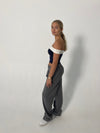 Maisy off shoulder top - Navy