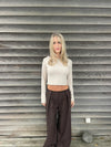 Simona 2 ways tie blouse - Beige