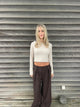Simona 2 ways tie blouse - Beige