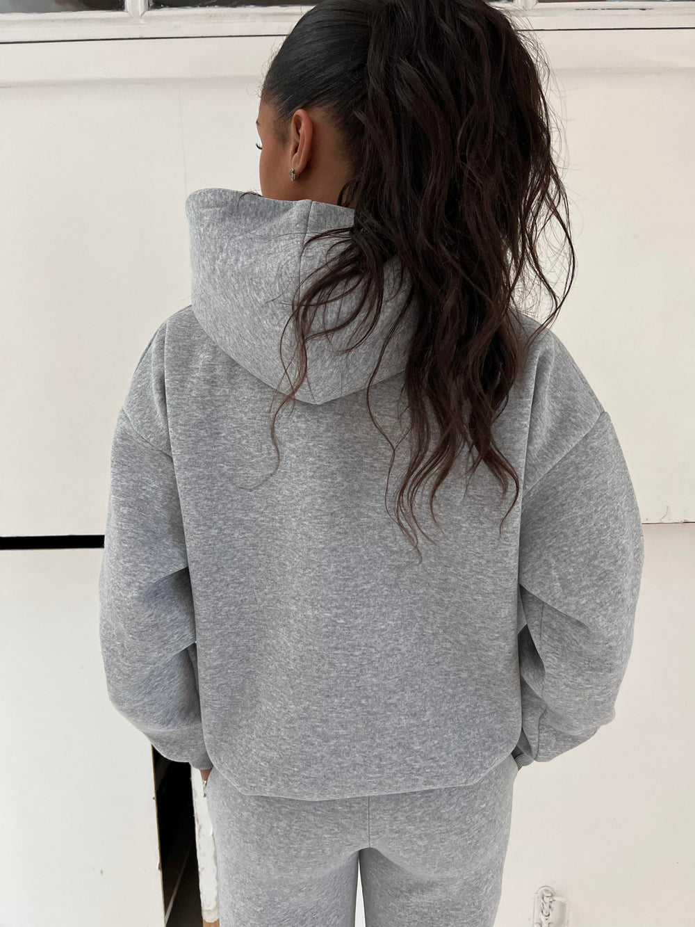 Anelise oversized hoodie - Grey melange