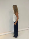 Herringbone pants - Navy