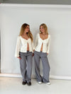 Anna Olympia low waisted suit pants - Grey