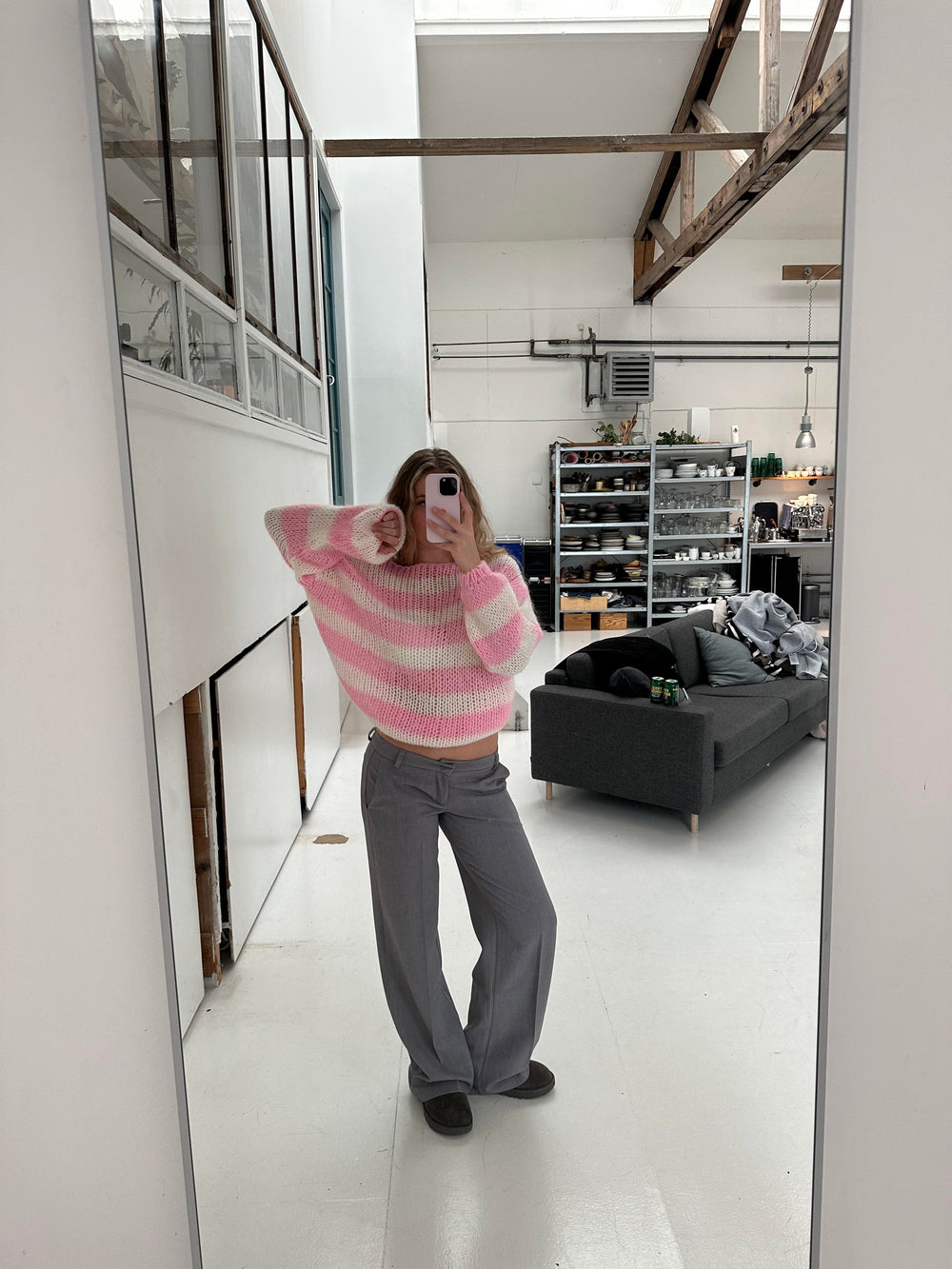 Anna Olympia low waisted suit pants - Grey