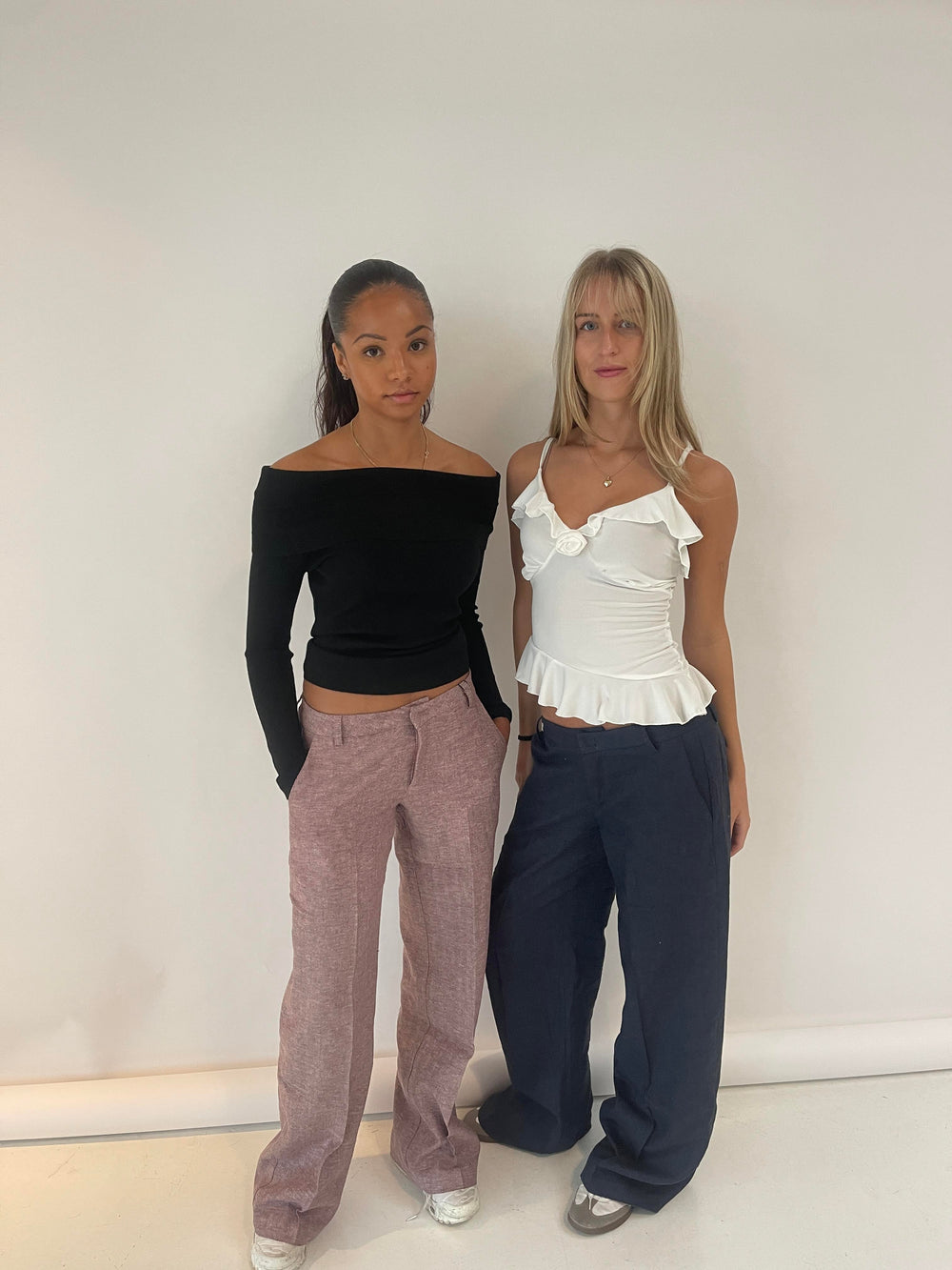Herringbone pants - Pink