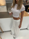Bonnie satin pants - White