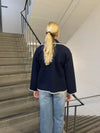 Adele stitching jacket - Navy