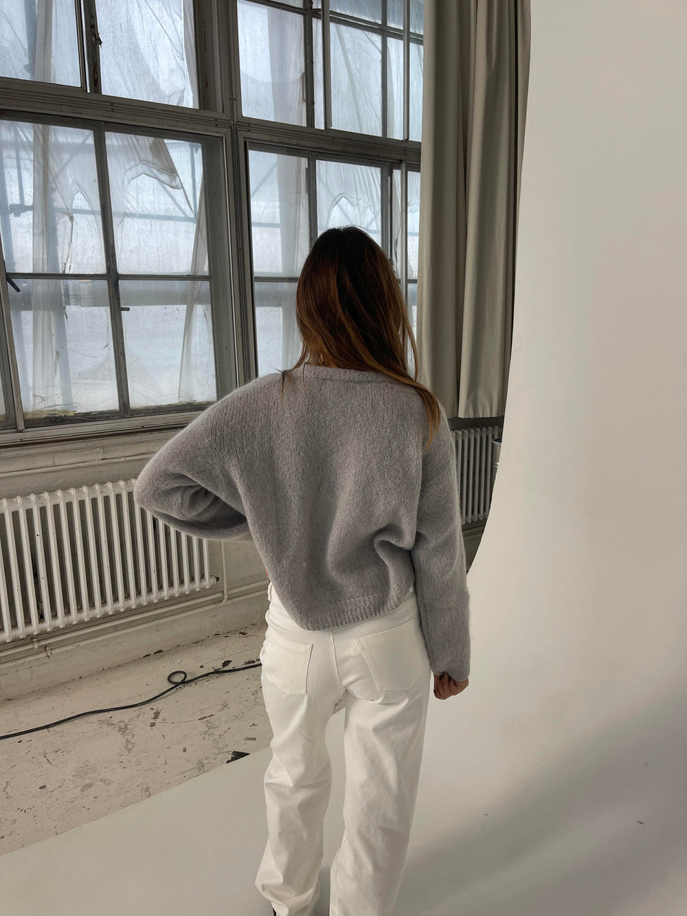 Julieta one botton cardigan - Grey