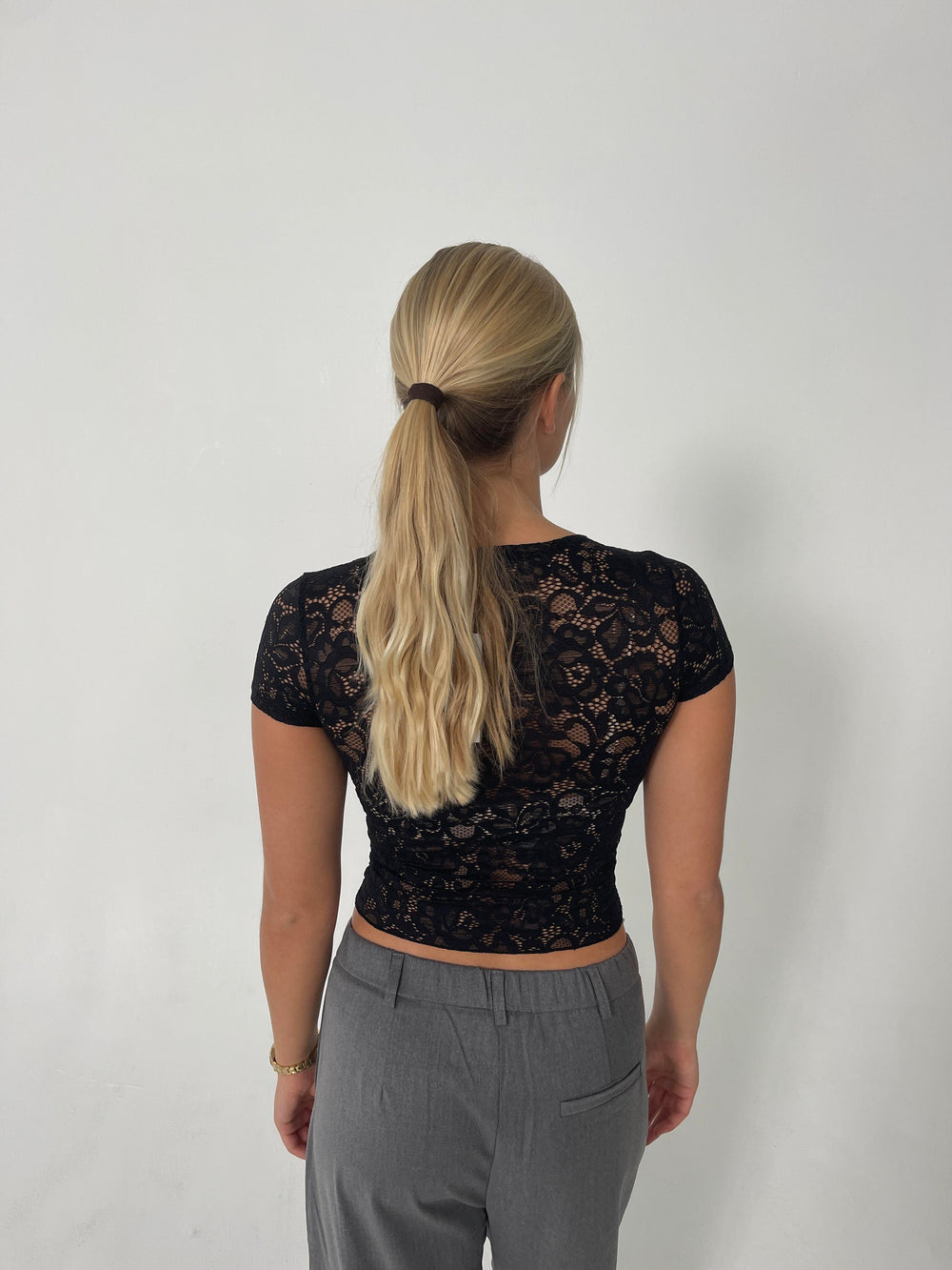 Bernadette lace top - Black