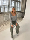 Christine long sleeve blouse - Grey