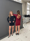 Solange glitter dress - Red