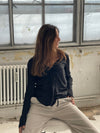 Denisi satin blouse - Black