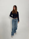 Cilla knitted cardigan - Navy