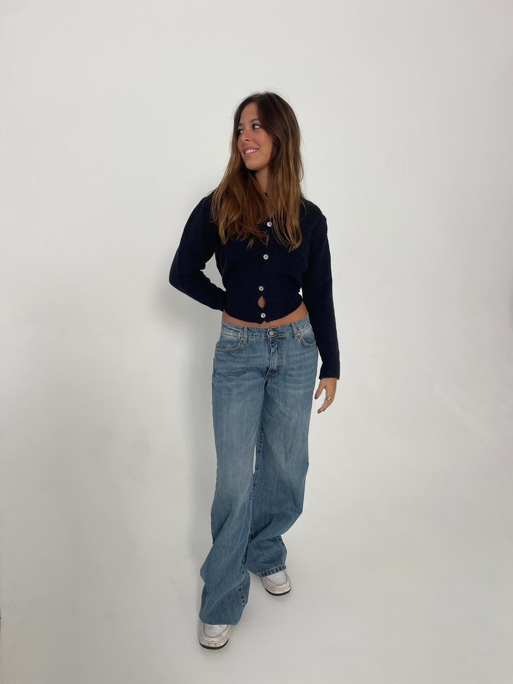 Cilla knitted cardigan - Navy