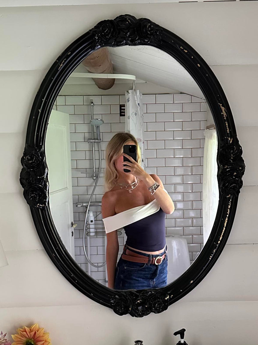 Maisy off shoulder top - Navy