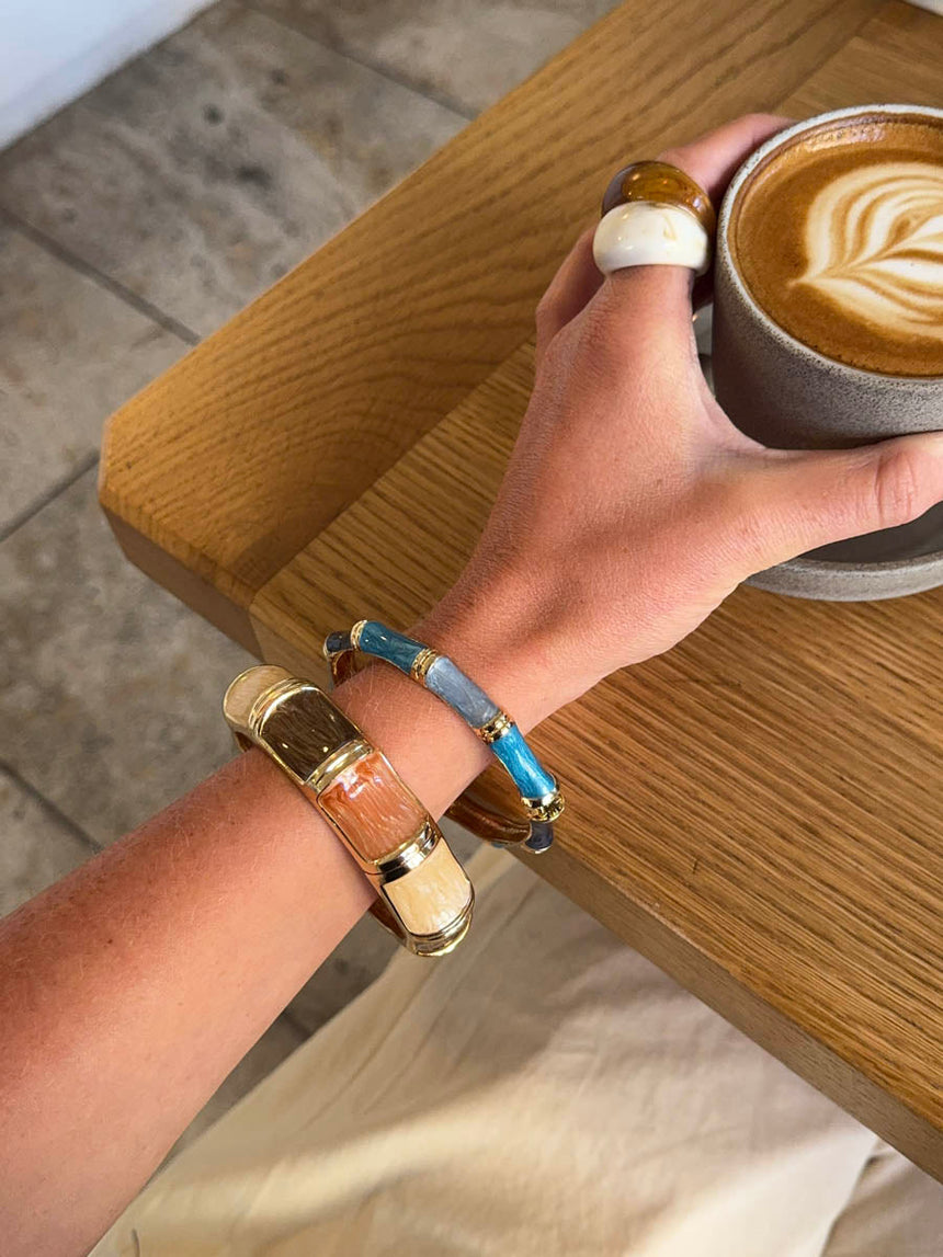 Sola bracelet with stripes – Shades of blue