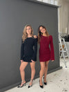 Solange glitter dress - Red