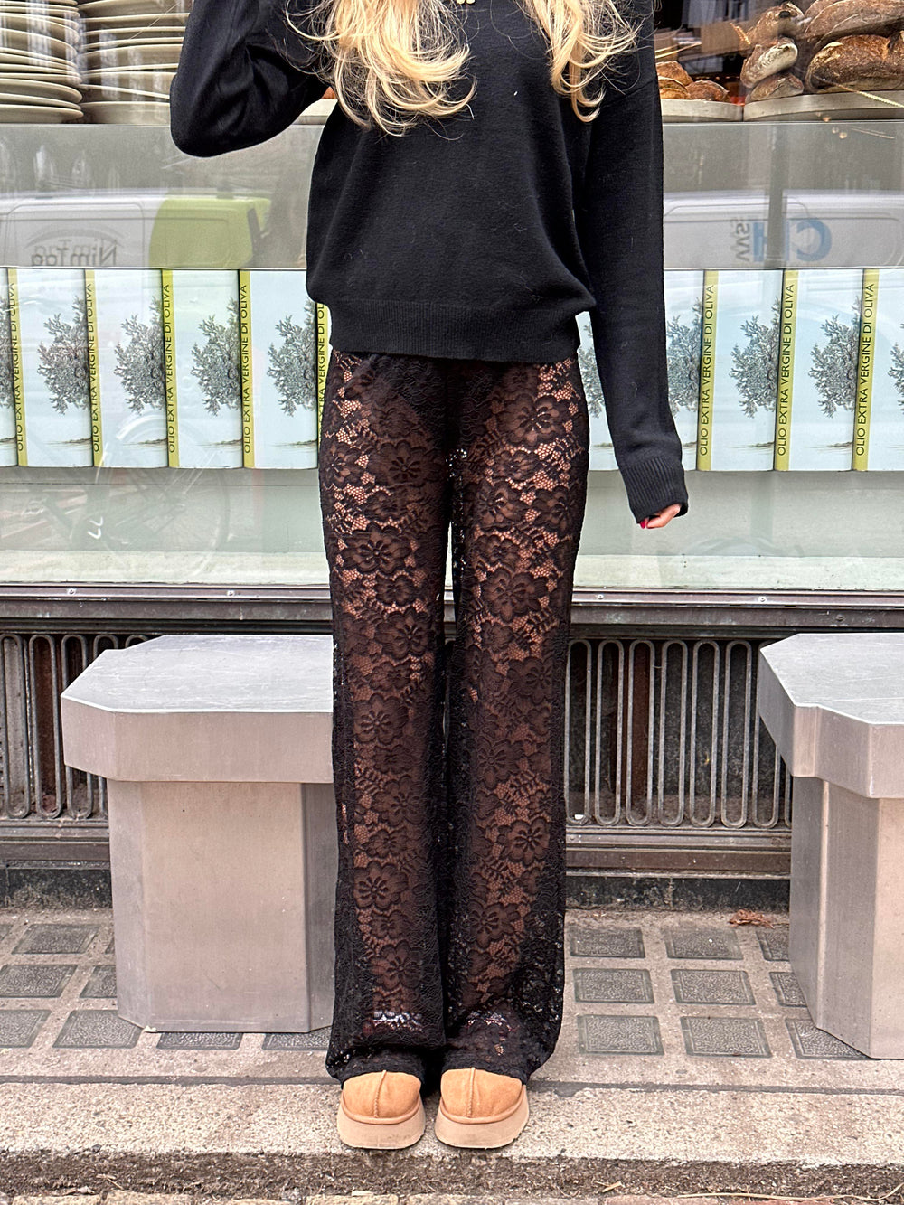Marla lace pants without undershorts - Black