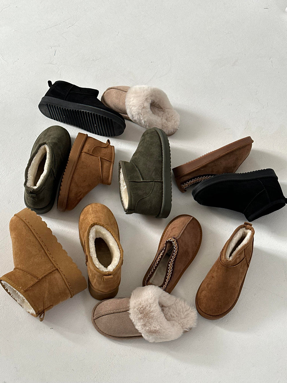 Malabo teddy boots short - Khaki