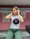 "Songs that remind me" baby tee - white