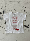 "Give it your best shot" baby tee - white