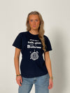 "Don't talk shit" oversized tee - Navy