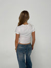 "Cowboy boots" baby tee - white