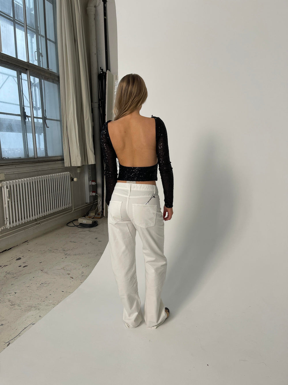 Anemon oversized jeans - White