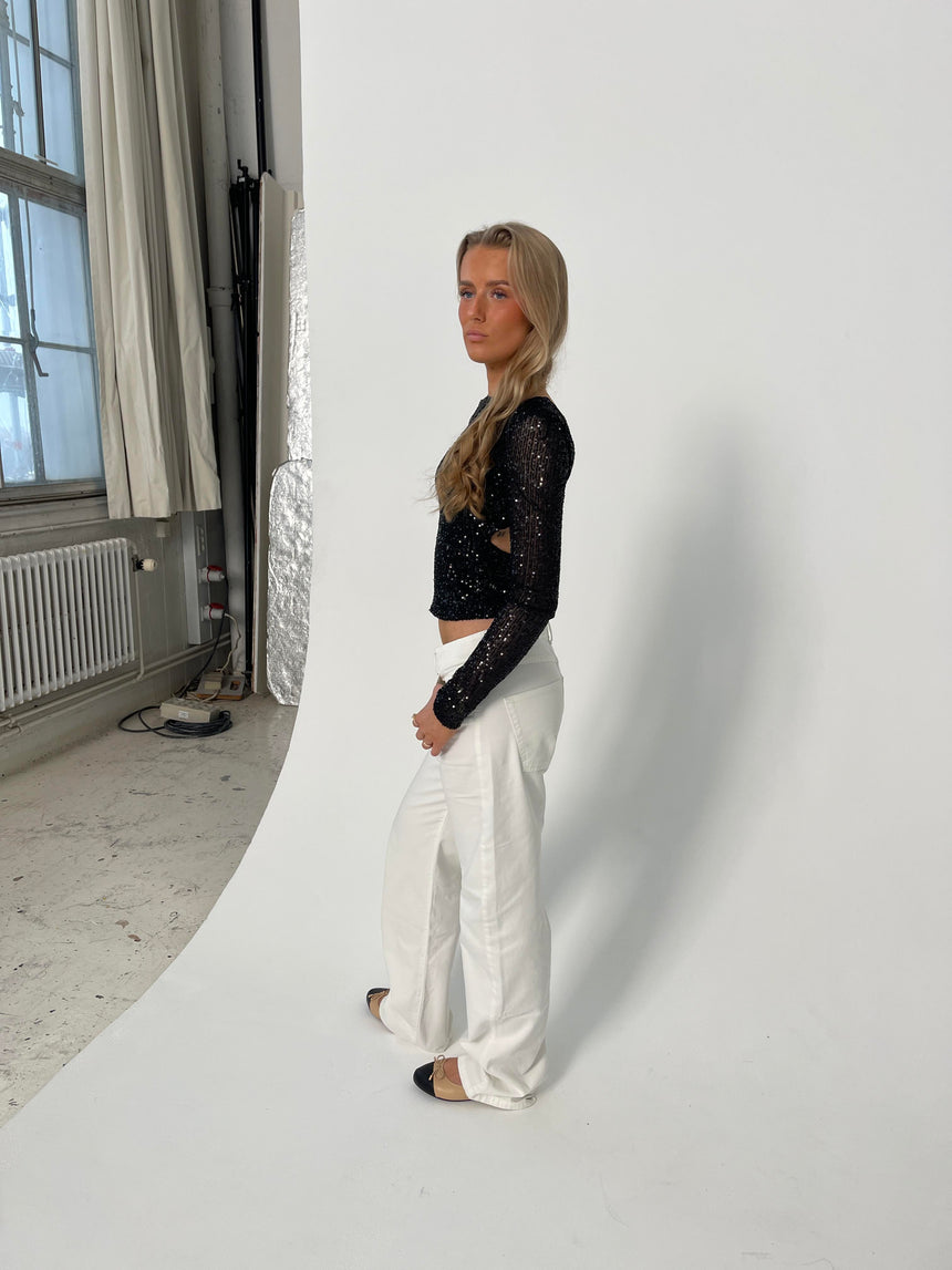 Anemon oversized jeans - White