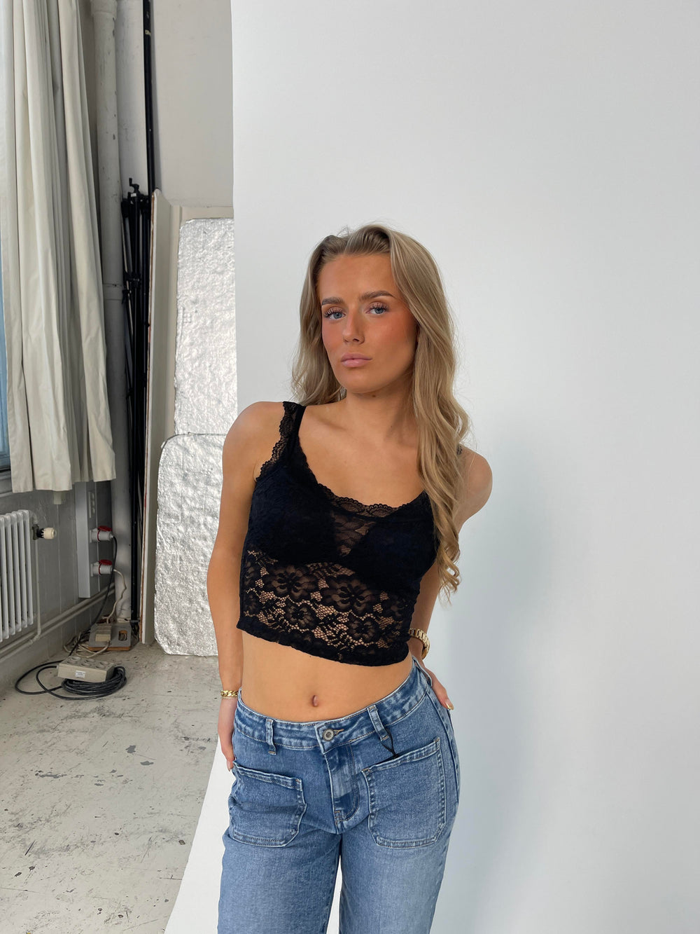 Marina lace top - Black