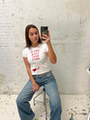 "Give it your best shot" baby tee - white