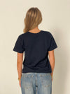 "Don't talk shit" oversized tee - Navy