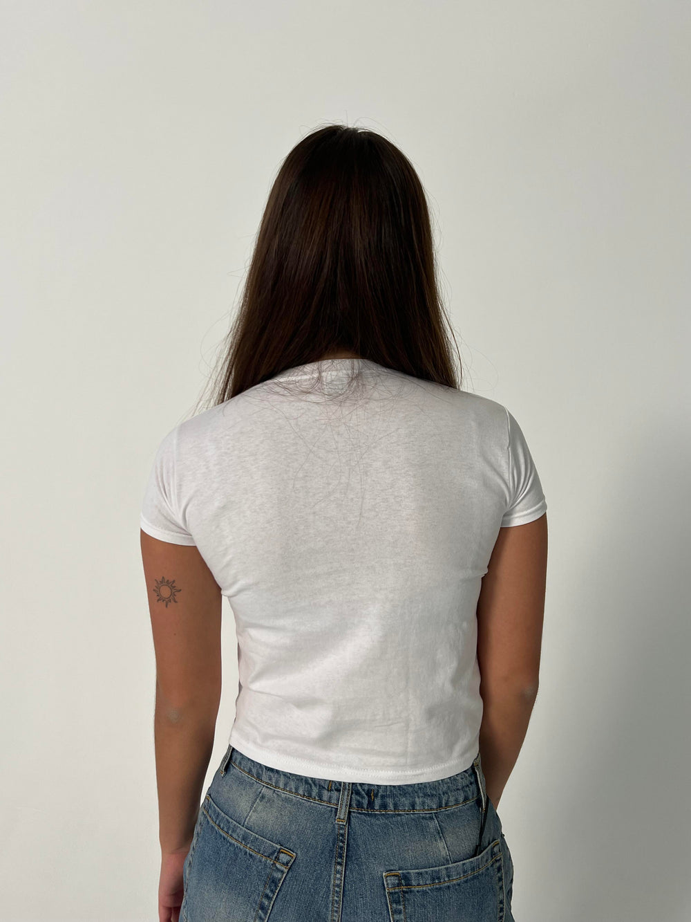"Give it your best shot" baby tee - white