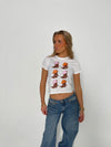 "Cowboy boots" baby tee - white