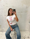 "Give it your best shot" baby tee - white