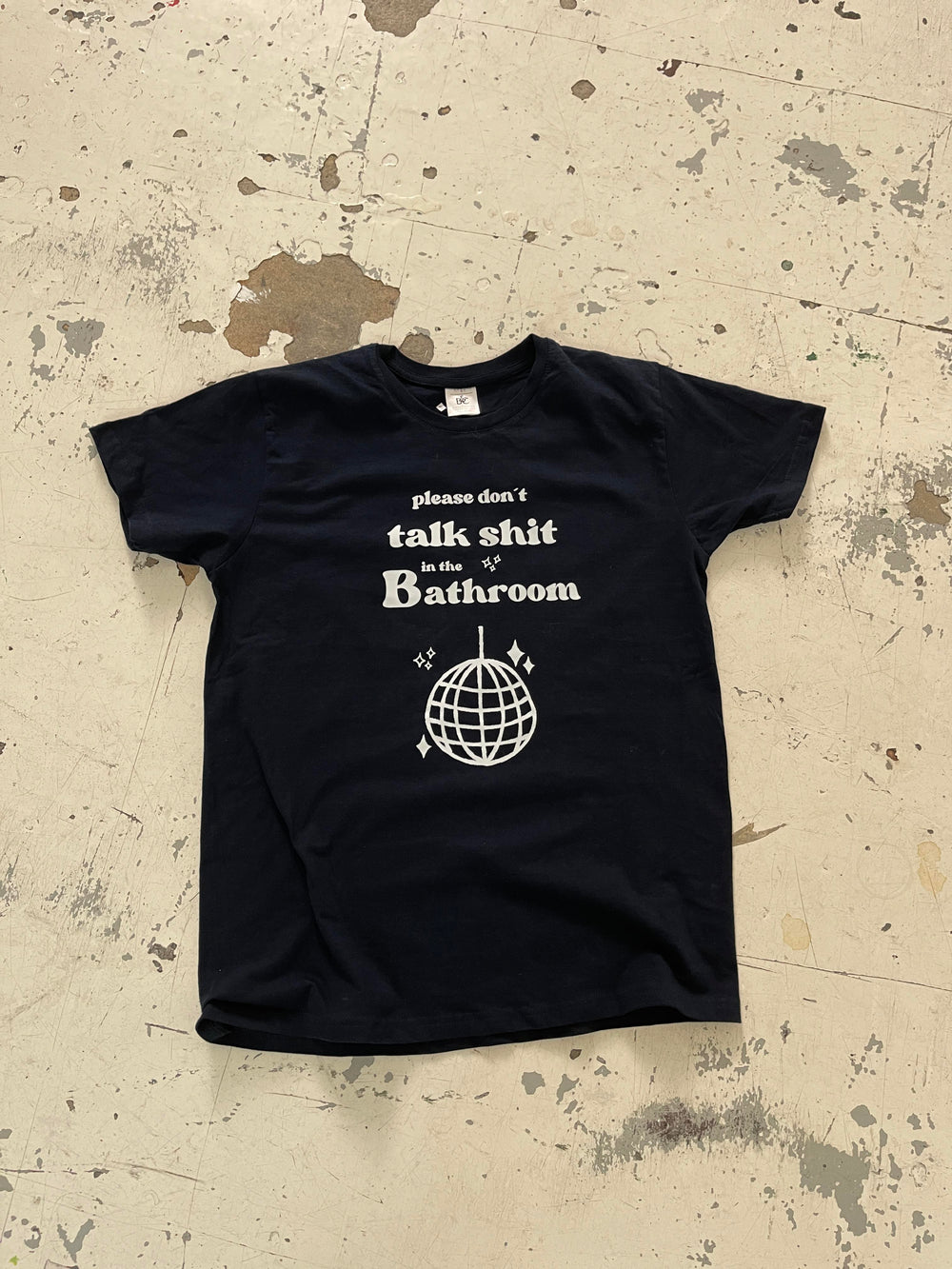 "Don't talk shit" oversized tee - Navy