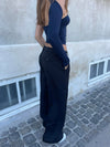 Britney low waisted suit pants - Black