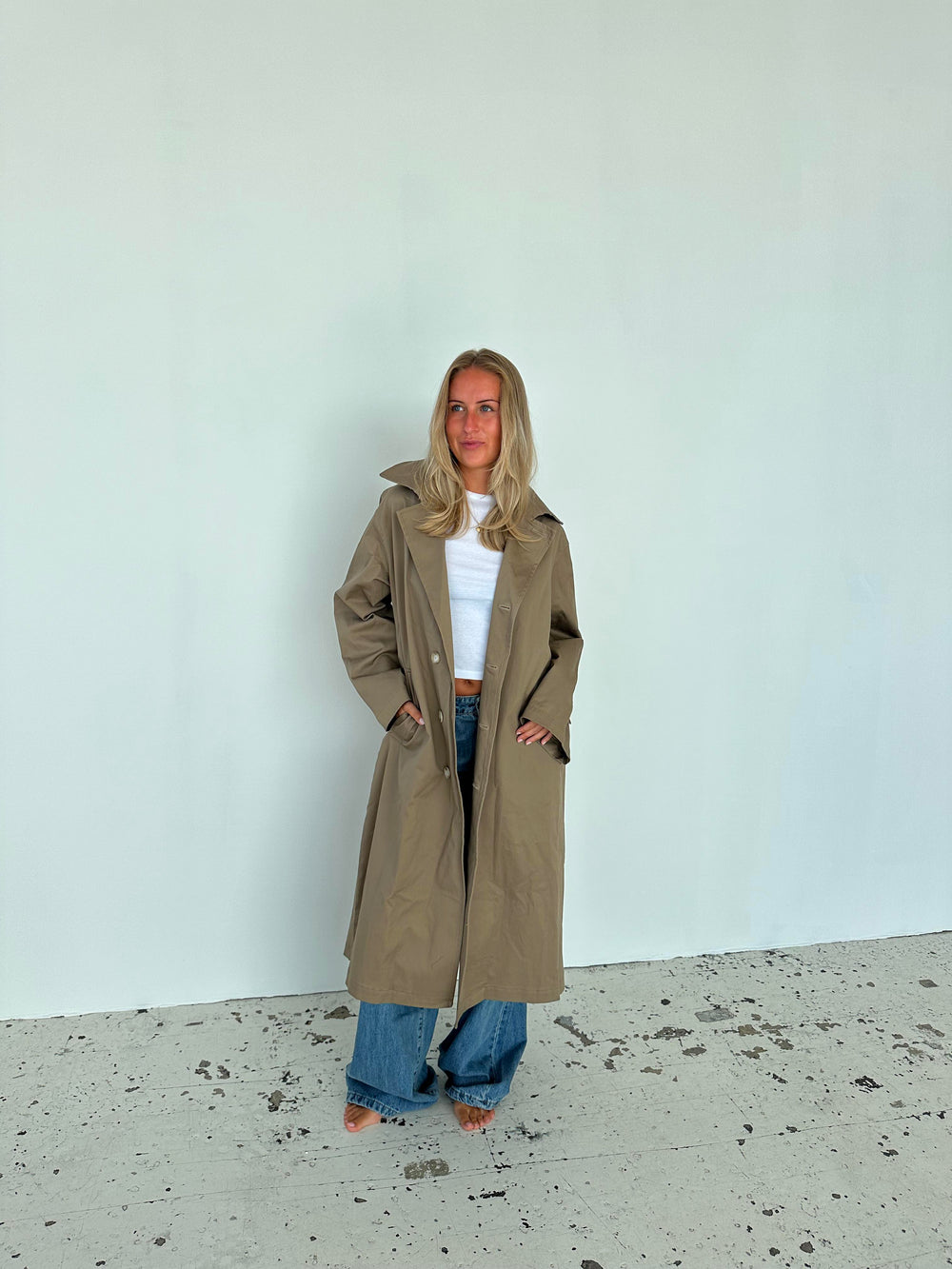 Josefine oversized trenchcoat - Dark beige