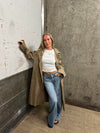 Josefine oversized trenchcoat - Dark beige