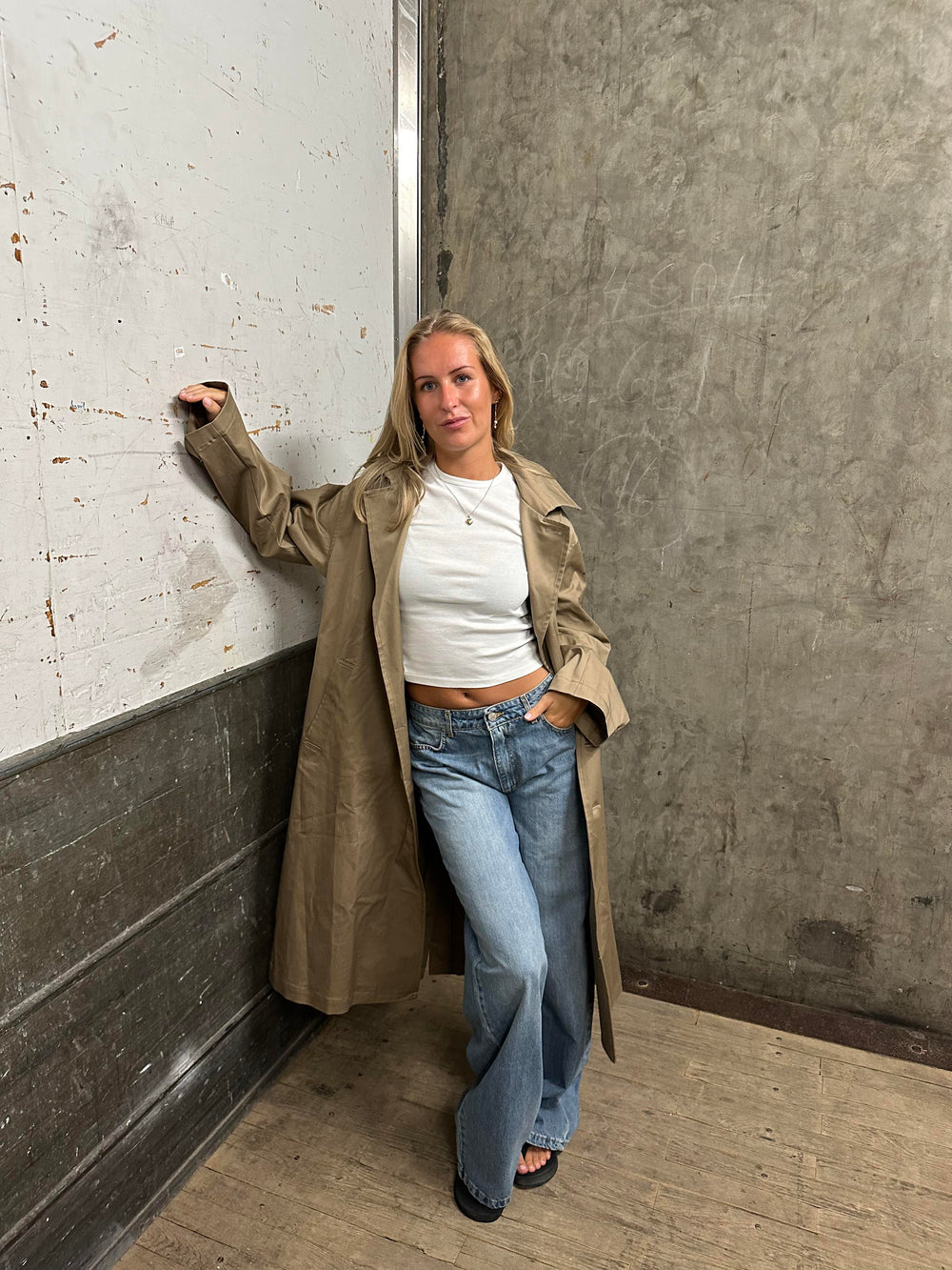 Josefine oversized trenchcoat - Dark beige