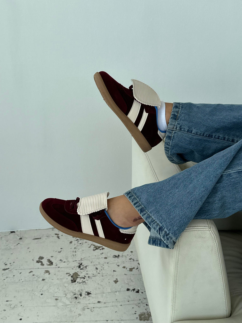 Astana sneakers with cape - Wine red