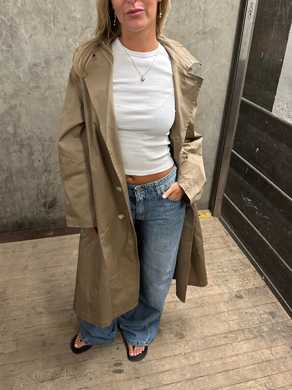 Josefine oversized trenchcoat - Dark beige
