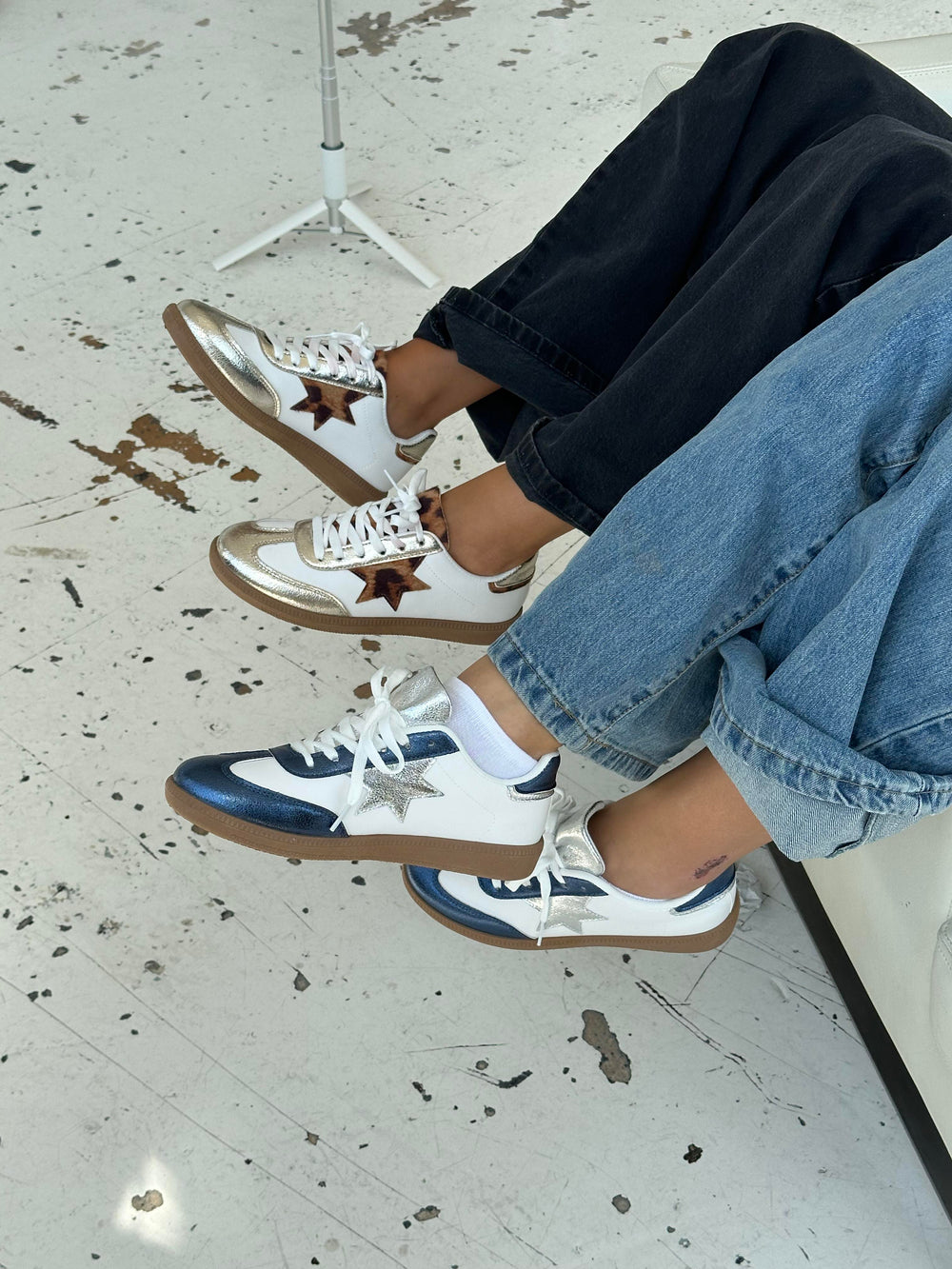 Accra sneakers with star - White/navy