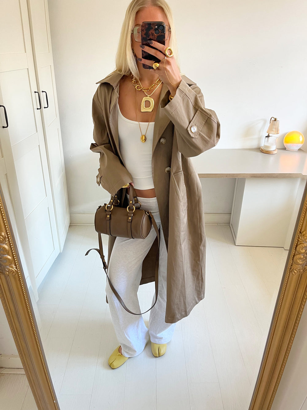 Josefine oversized trenchcoat - Dark beige