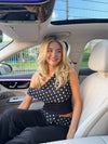 Kimmie polka dotted top - Black/white