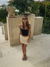 Bella mini skirt with sequins - Off white