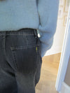 Alaia low-waisted jeans with lightning detail - Grey denim