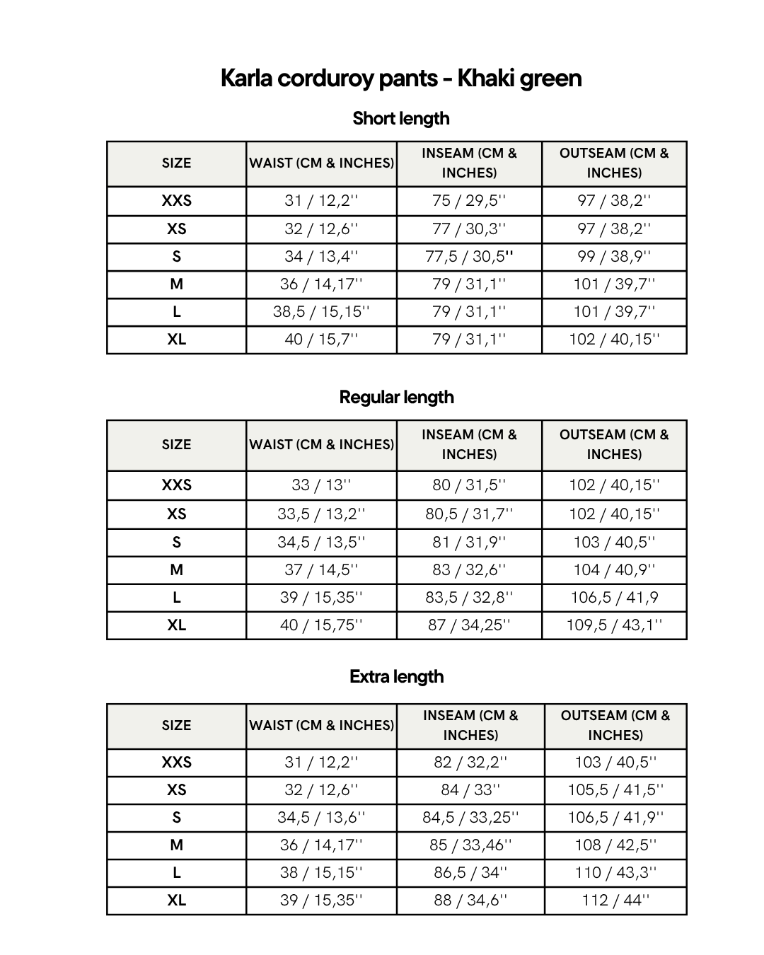 Size Guide